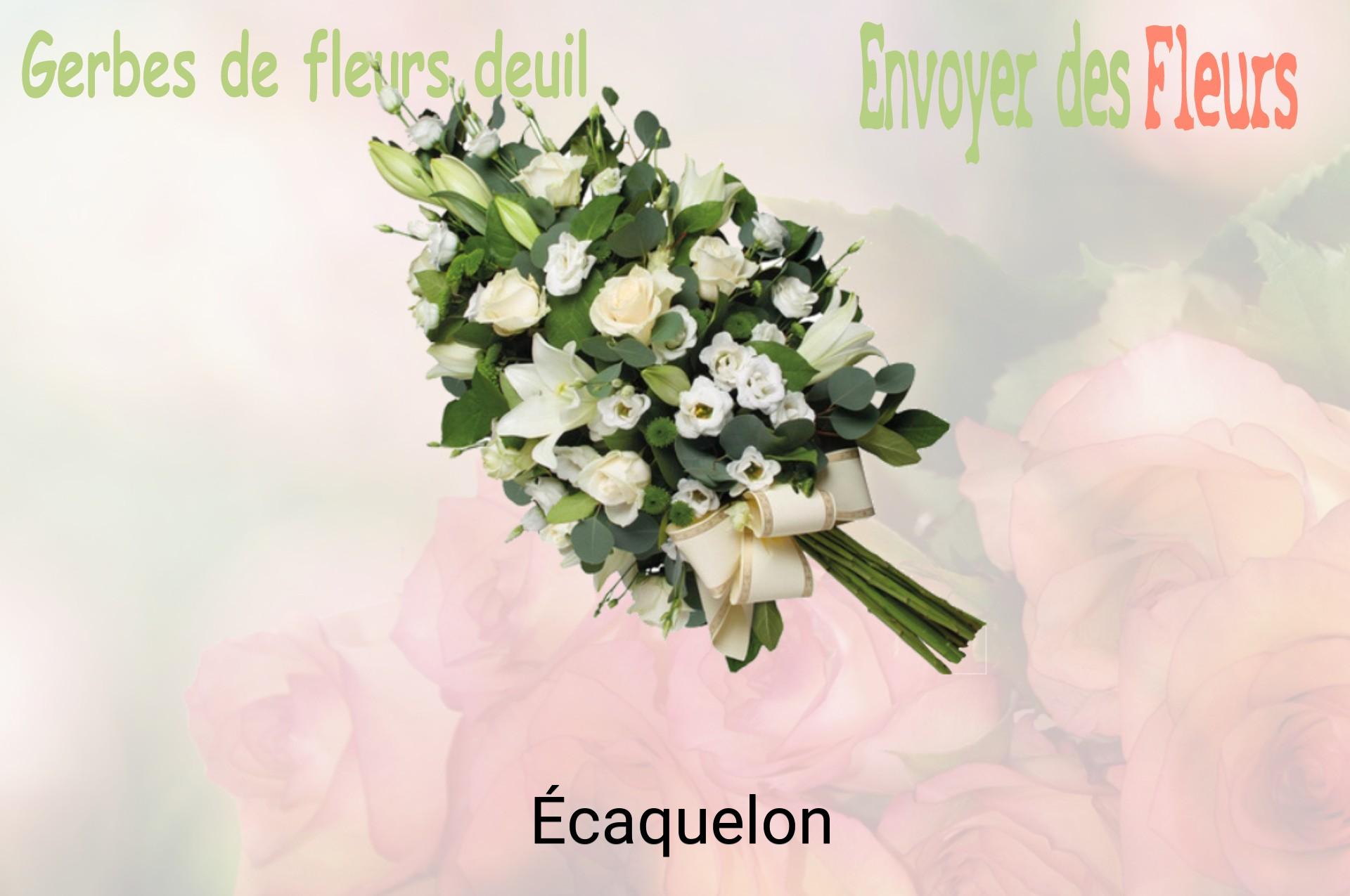 Gerbe de fleurs de deuil livrée à Écaquelon